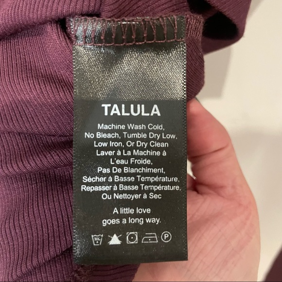 Talula Ribbed Turtleneck Sweater Size XXS Burgundy - Picture 4 of 5